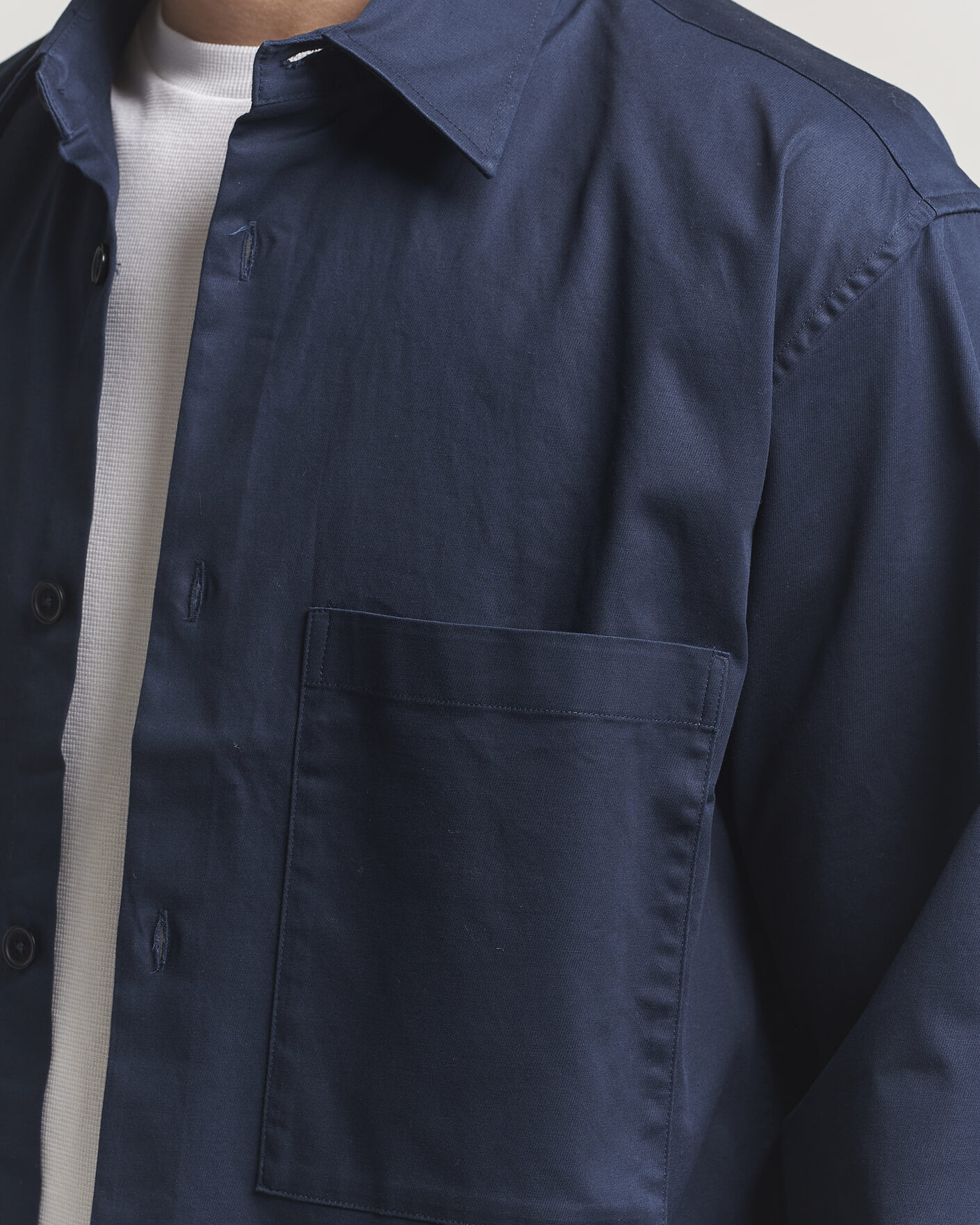 Herre | Skjorter | NN07 | Freddy Cotton Overshirt Navy Blue