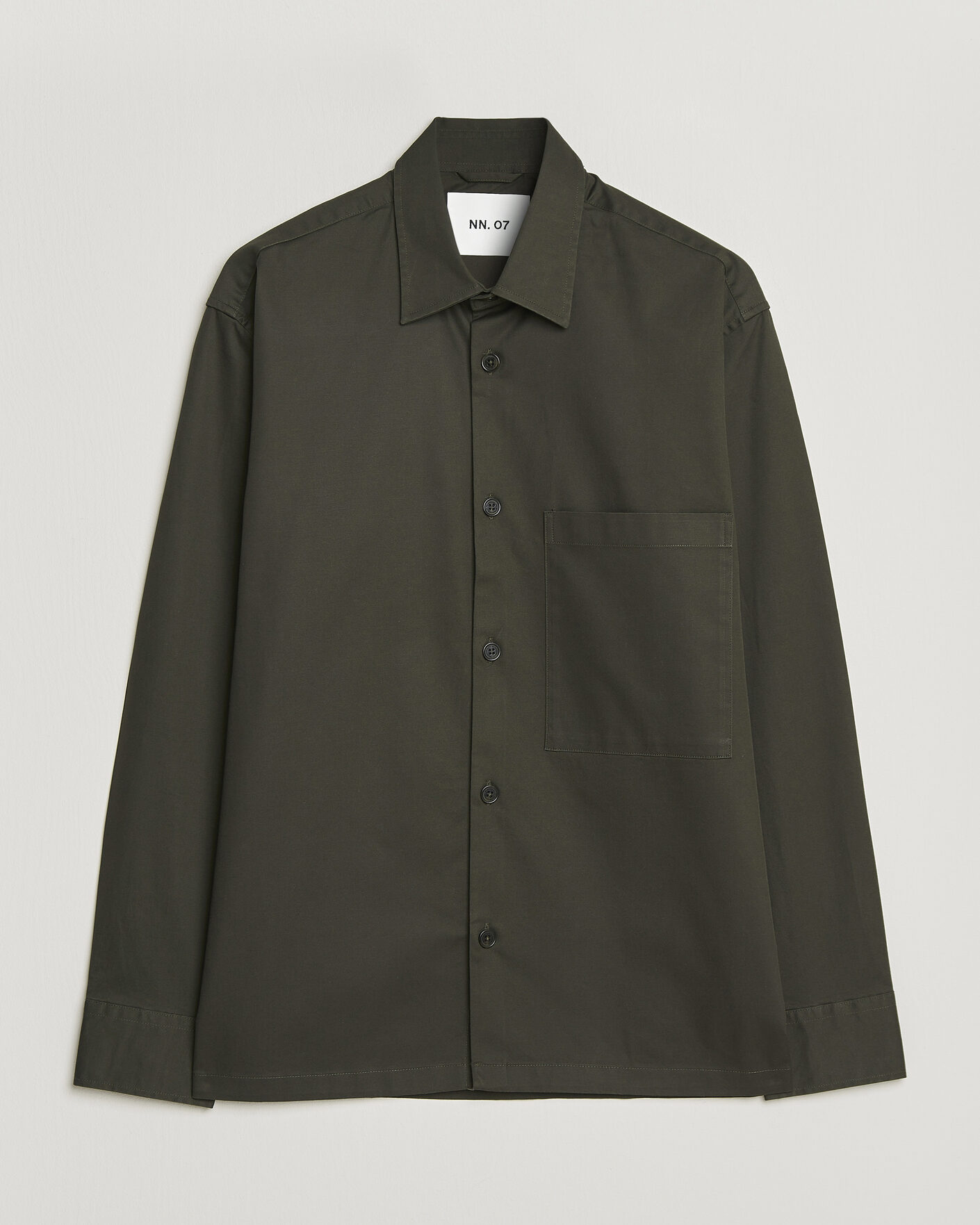 Herre | Skjorter | NN07 | Freddy Cotton Overshirt Dark Army