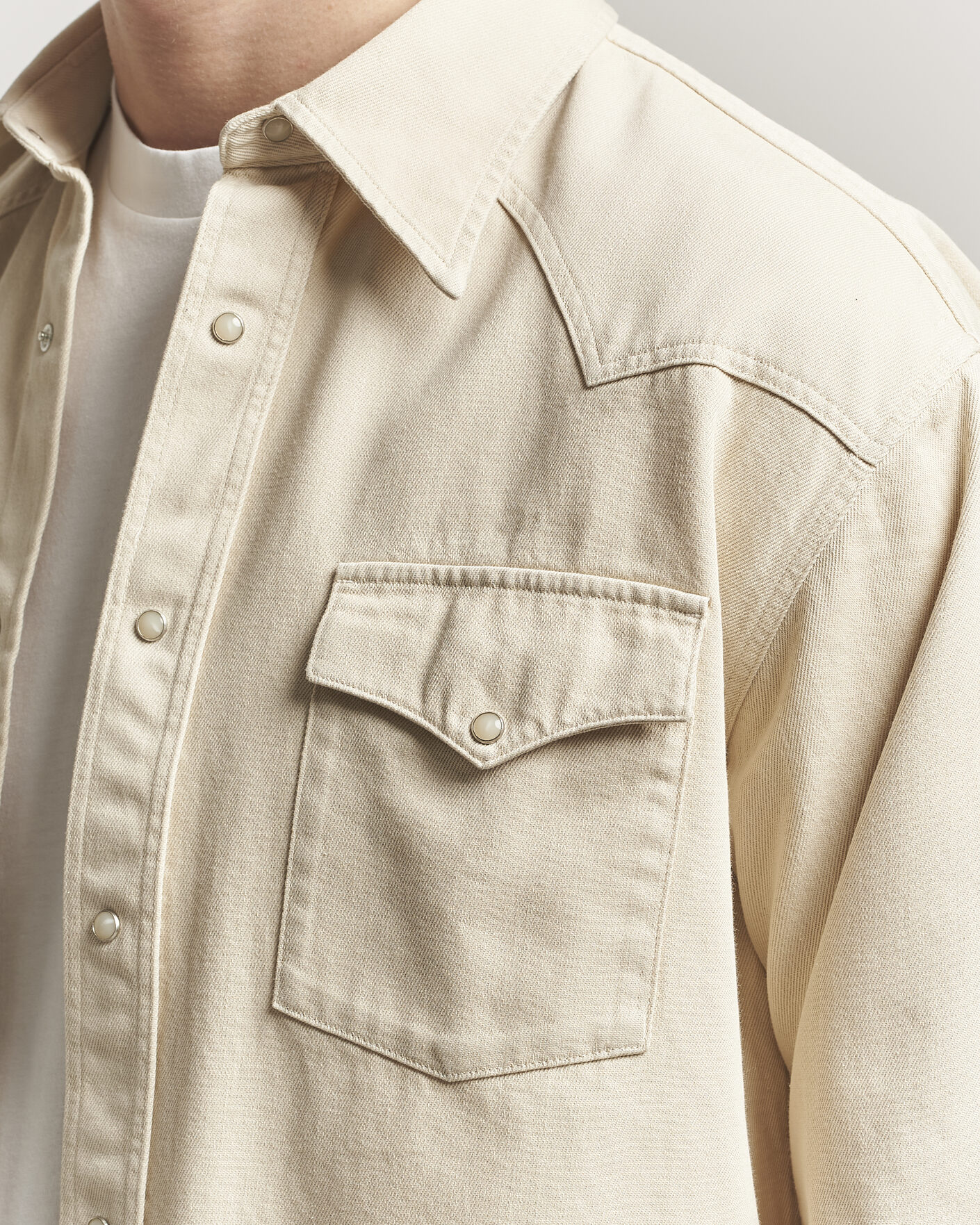 Herre | Skjorter | NN07 | Ricky Western Denim Shirt Ivory