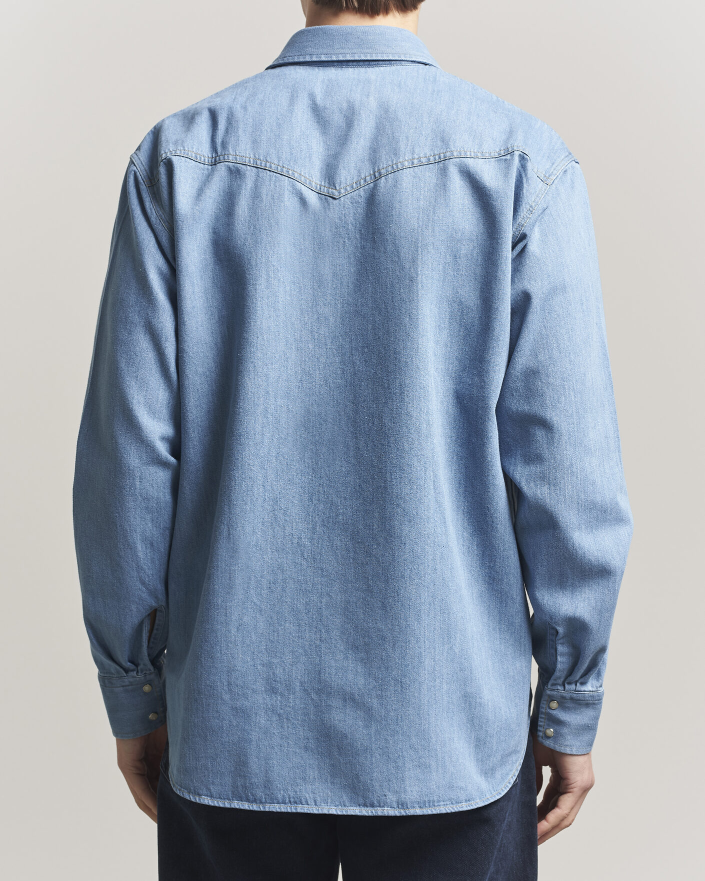 Herre | Skjorter | NN07 | Ricky Western Denim Shirt Light Indigo