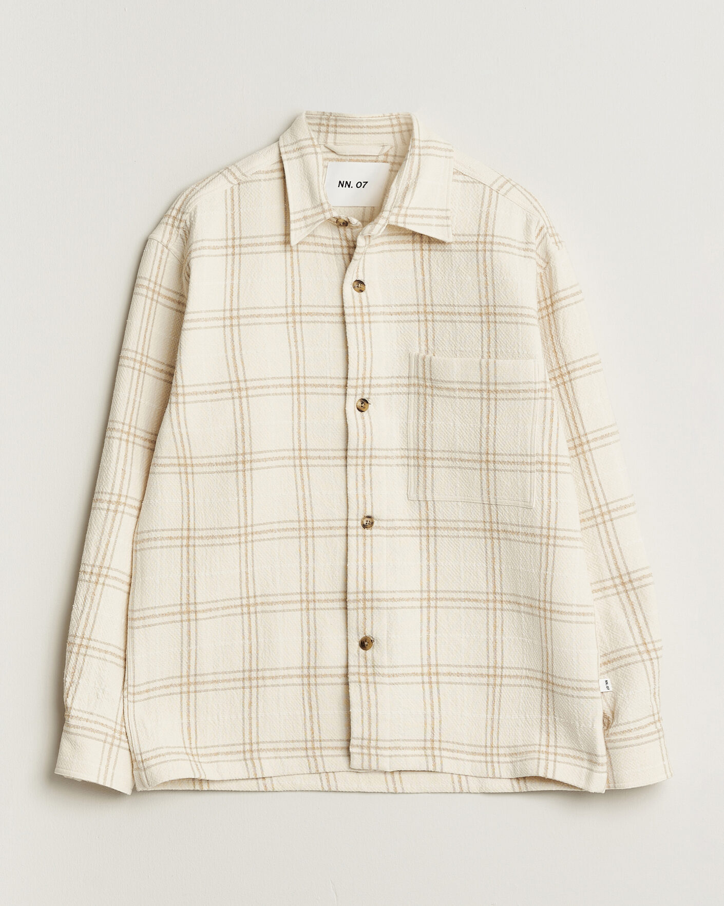 Herre | Skjorter | NN07 | Adwin Checked Overshirt Ivory