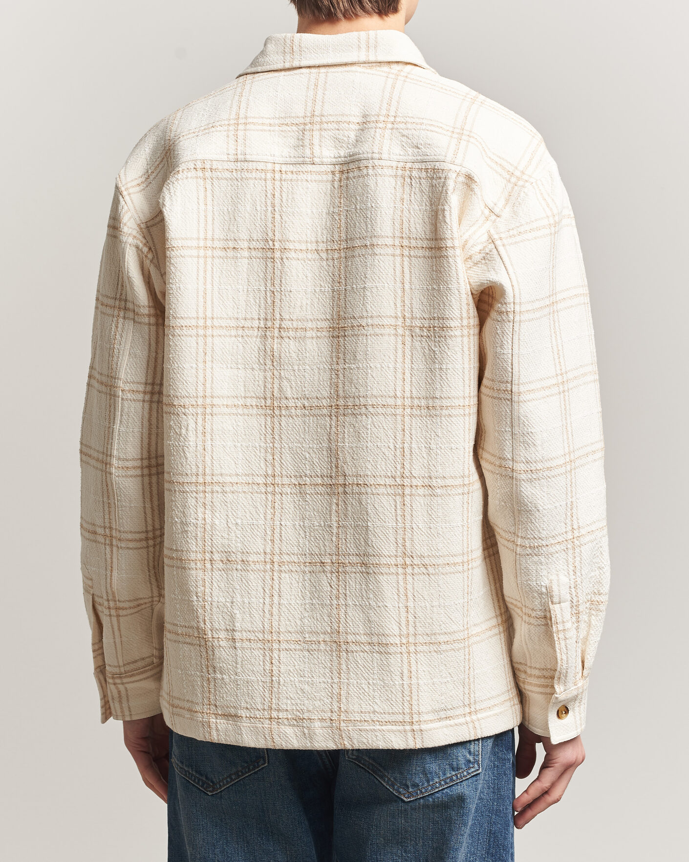 Herre | Skjorter | NN07 | Adwin Checked Overshirt Ivory