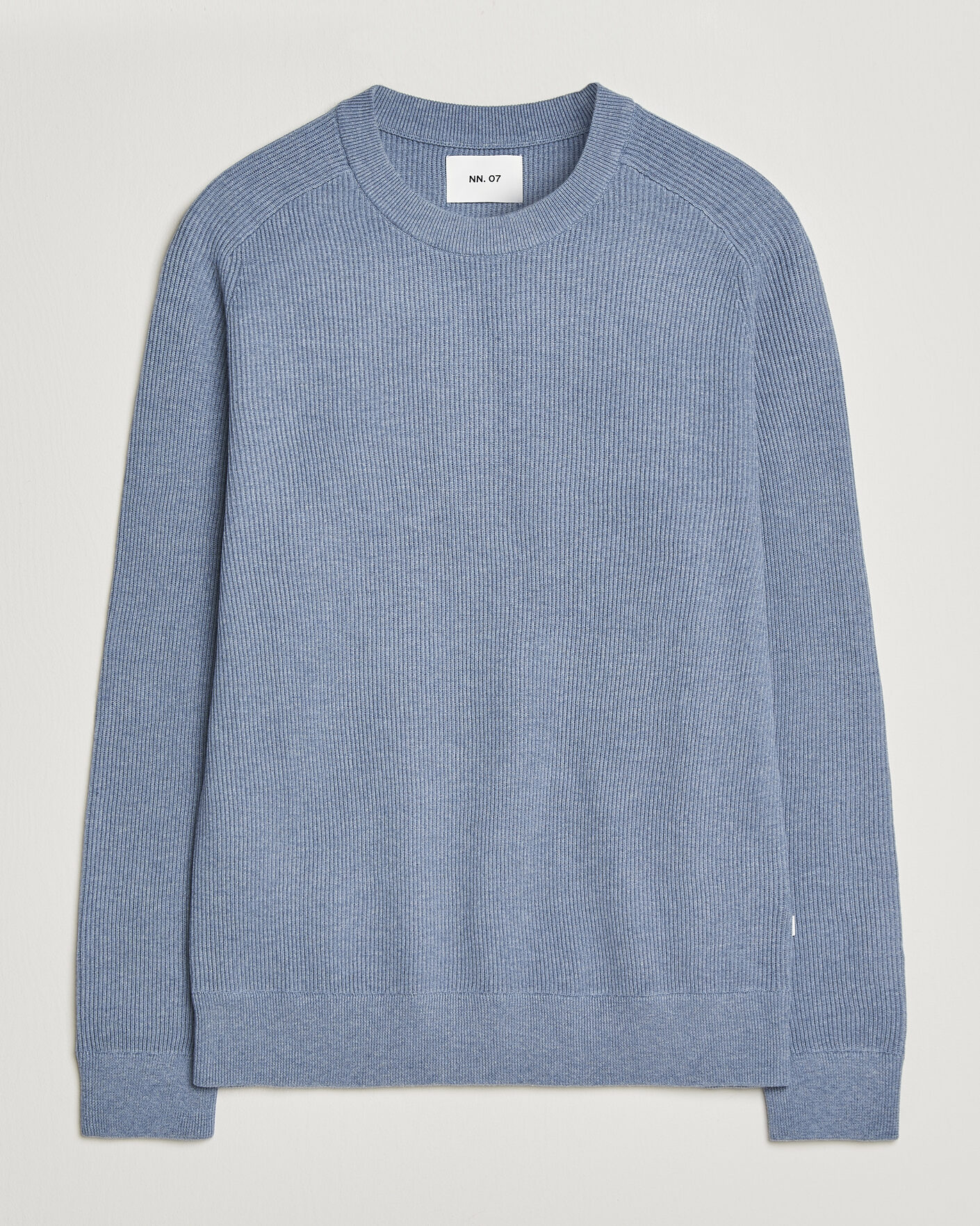 Herre | Trøjer | NN07 | Kevin Cotton Knitted Sweater Stone Blue