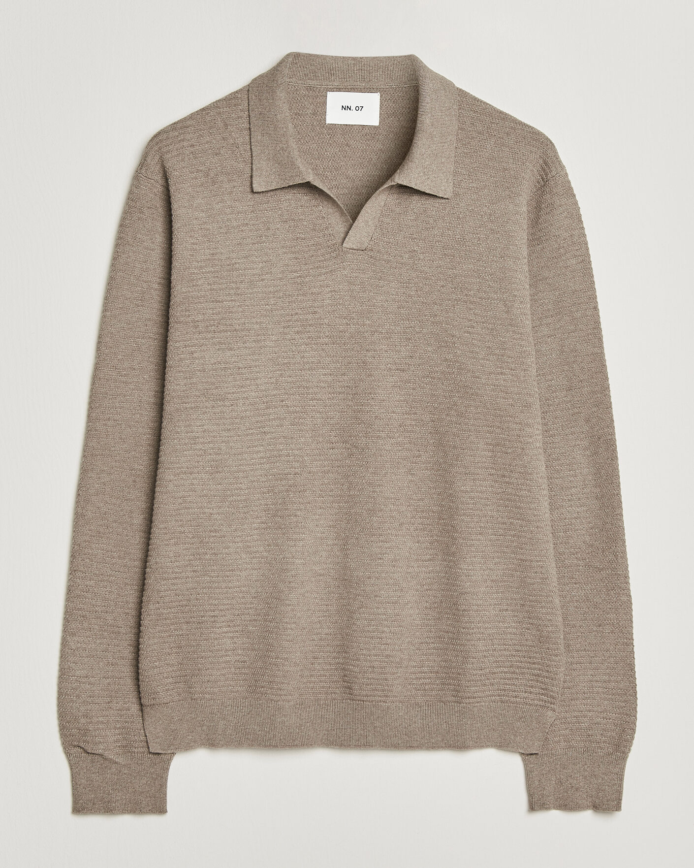 Herre | Trøjer | NN07 | Paul Knitted Long Sleeve Polo Mable Husk