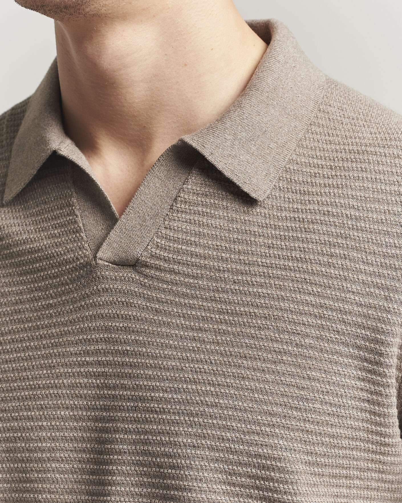 Herre | Trøjer | NN07 | Paul Knitted Long Sleeve Polo Mable Husk