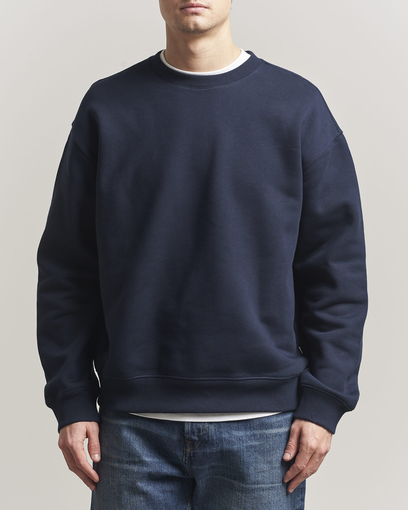 Herre | Trøjer | NN07 | David Crew Neck Sweatshirt Navy Blue