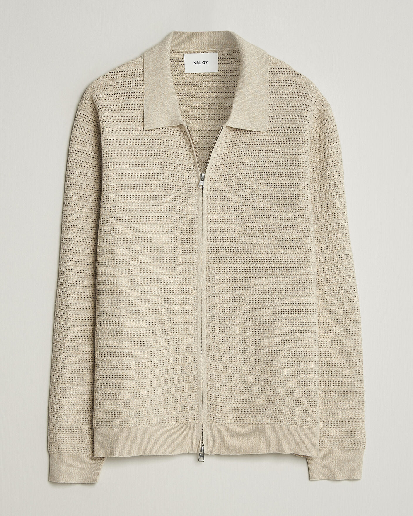 Herre | Trøjer | NN07 | Gustav Knitted Full Zip Ivory