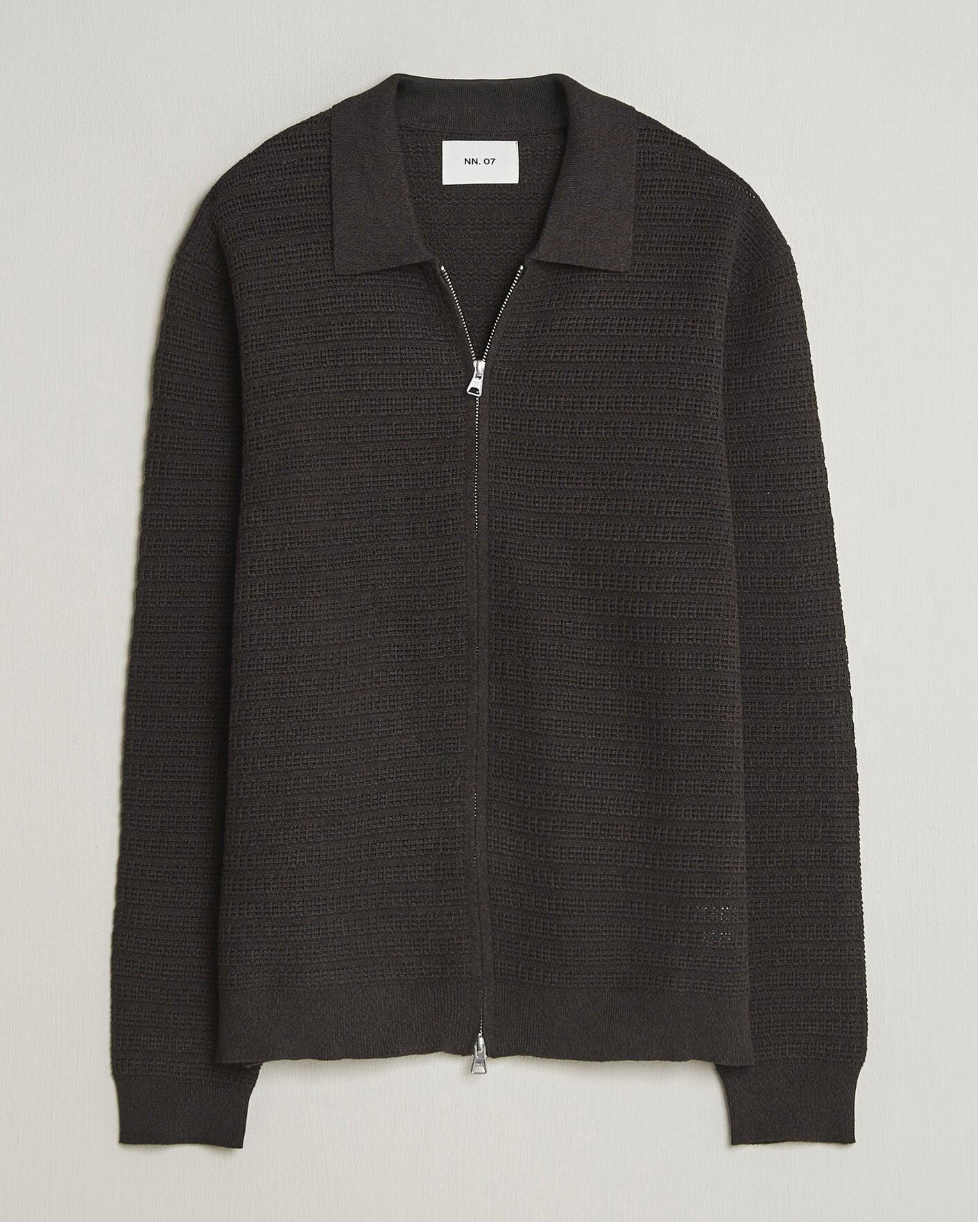 Herre | Trøjer | NN07 | Gustav Knitted Full Zip Deep Truffle