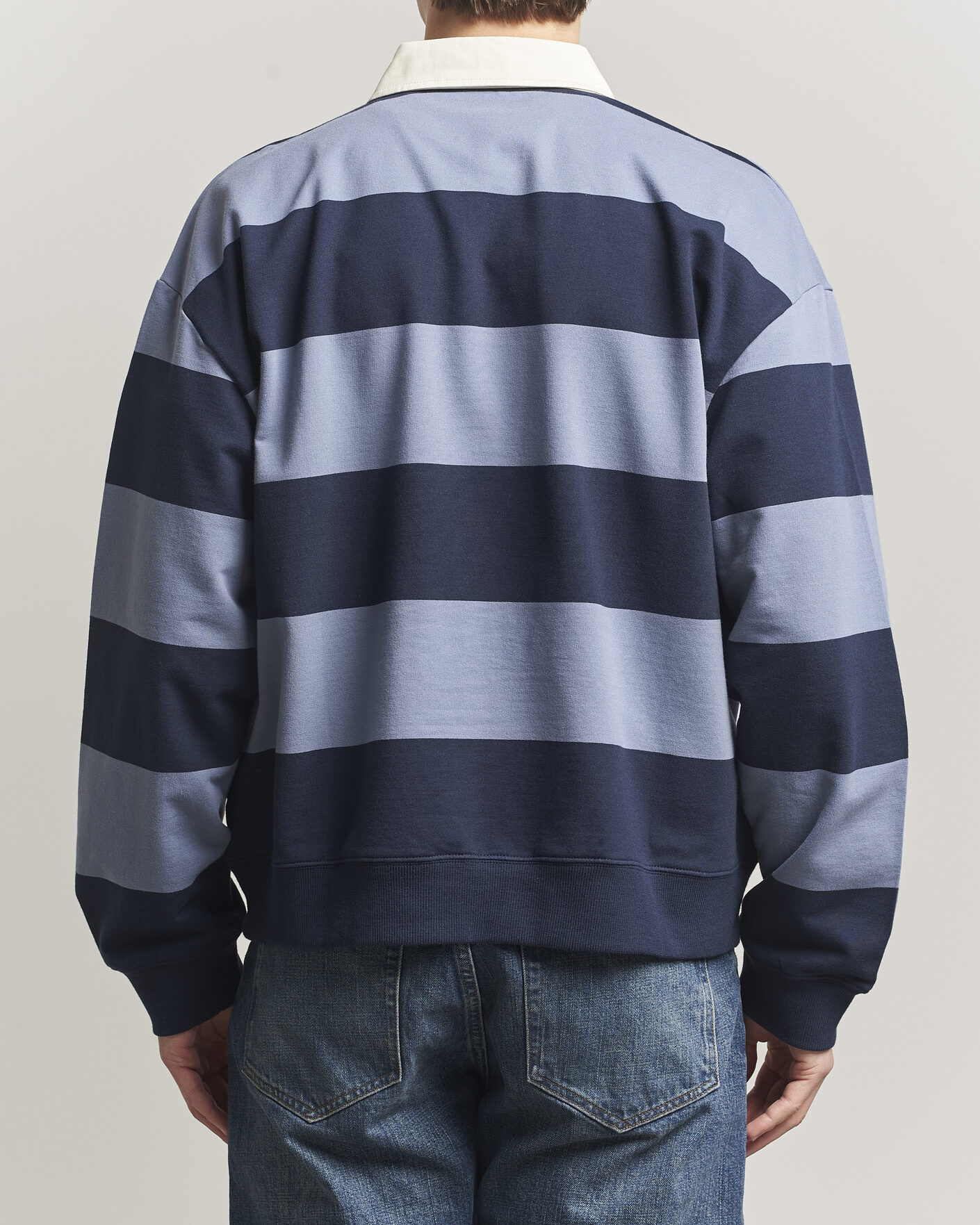 Herre | Trøjer | NN07 | David Rugby Sweater Blue Stripe