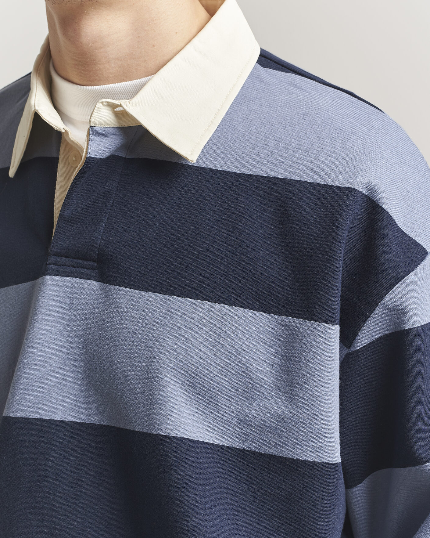 Herre | Trøjer | NN07 | David Rugby Sweater Blue Stripe