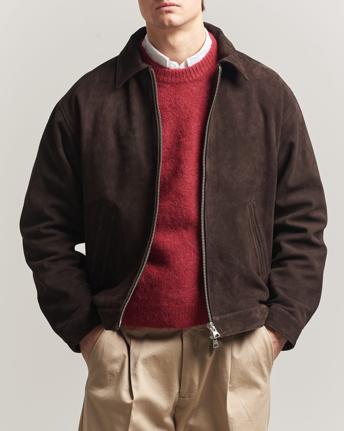 Herre | Jakker | NN07 | Petrus Suede Jacket Deep Truffle