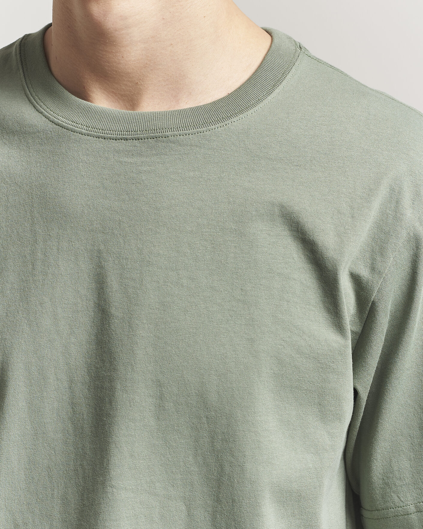 Herre | T-Shirts | NN07 | Jett Washed Crew Neck T-Shirt Sea Spray Green