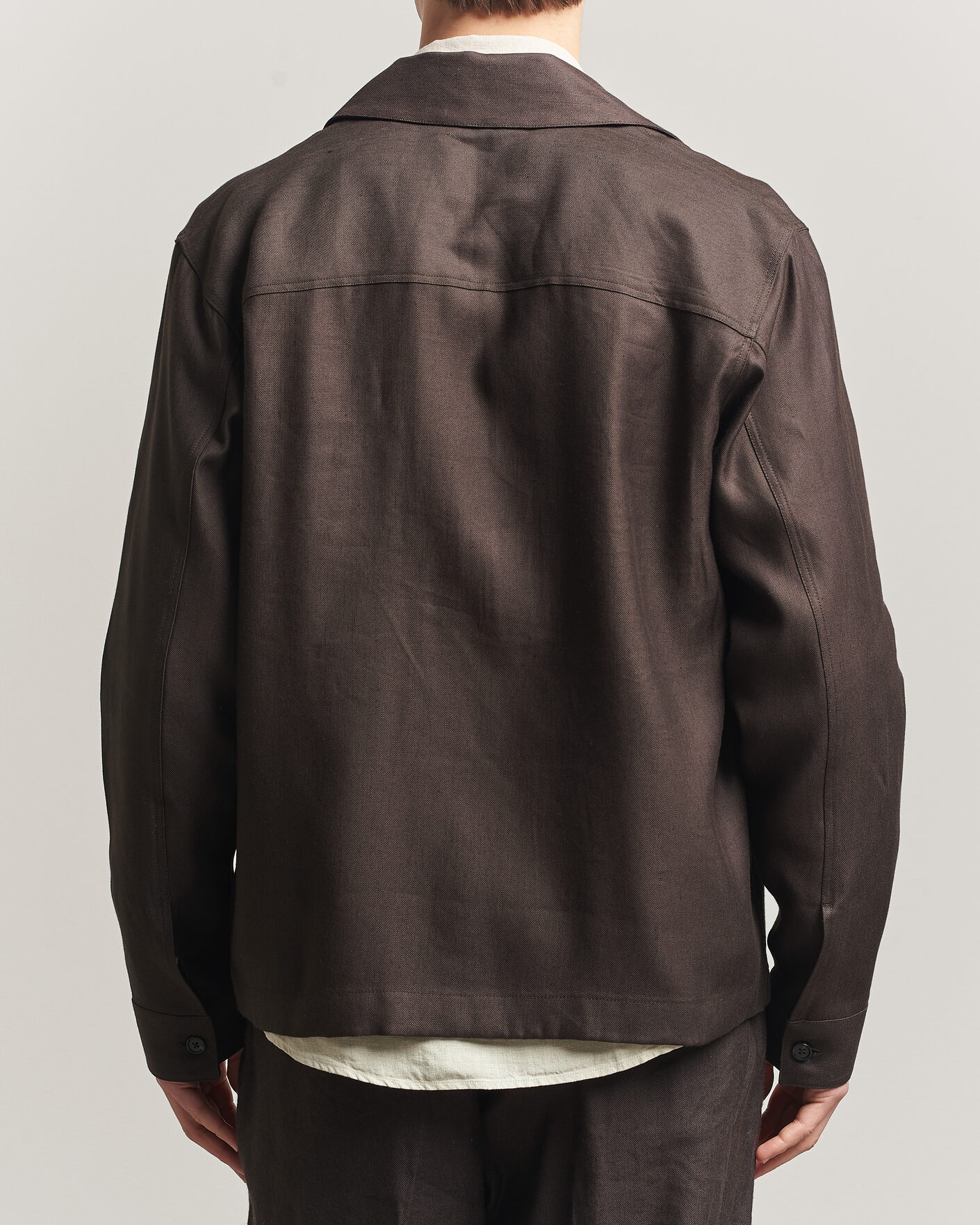 Herre | Skjorter | NN07 | Alban Linen/Viscose Overshirt Deep Truffle