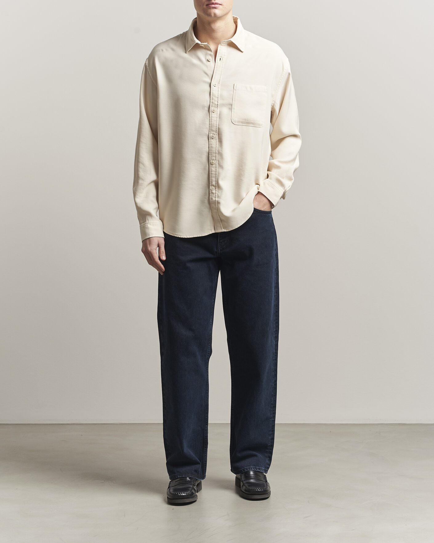Herre | Skjorter | NN07 | Deon Tencel Shirt Ivory