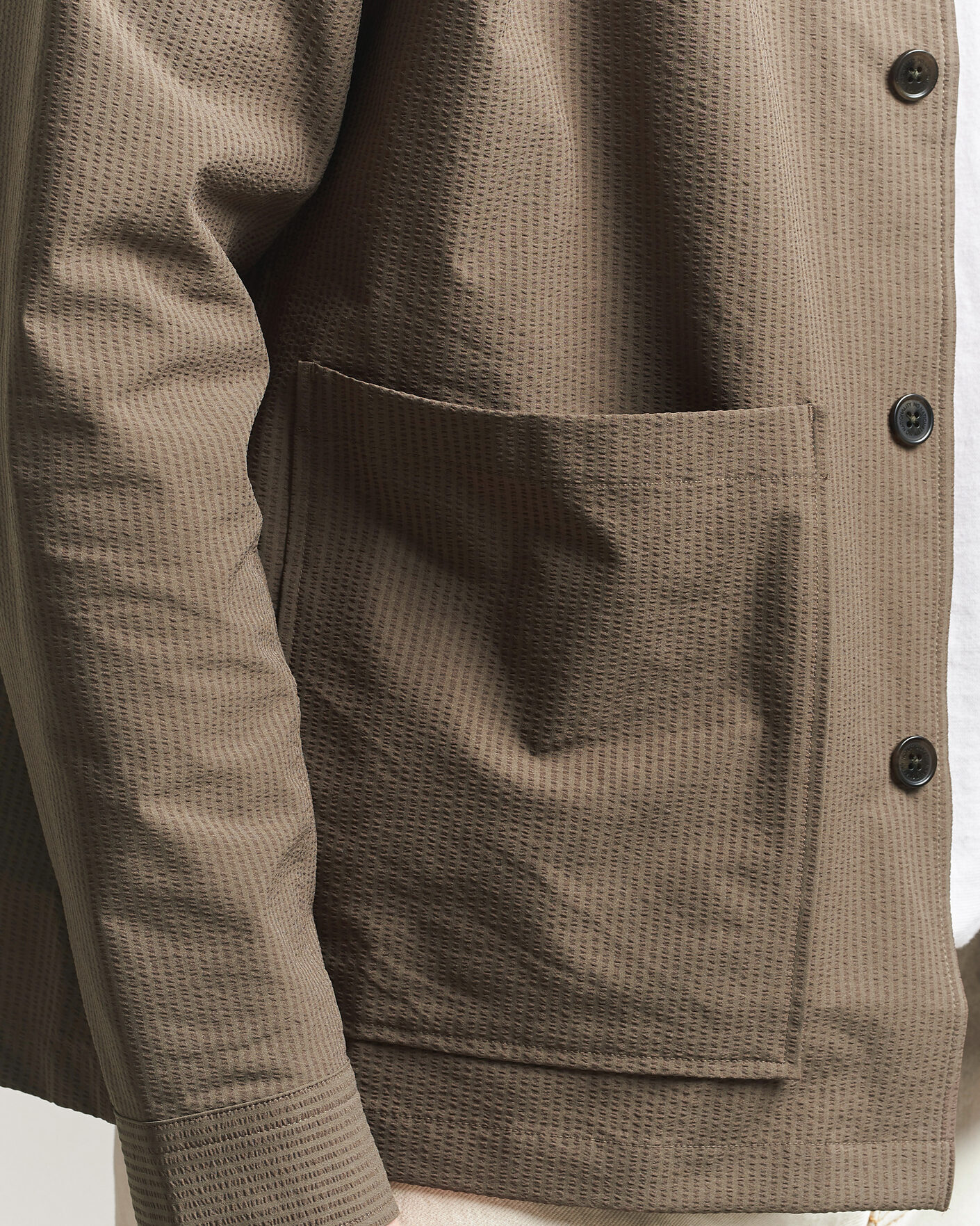 Herre | Skjorter | NN07 | Blaze Seersucker Overshirt Mable Husk