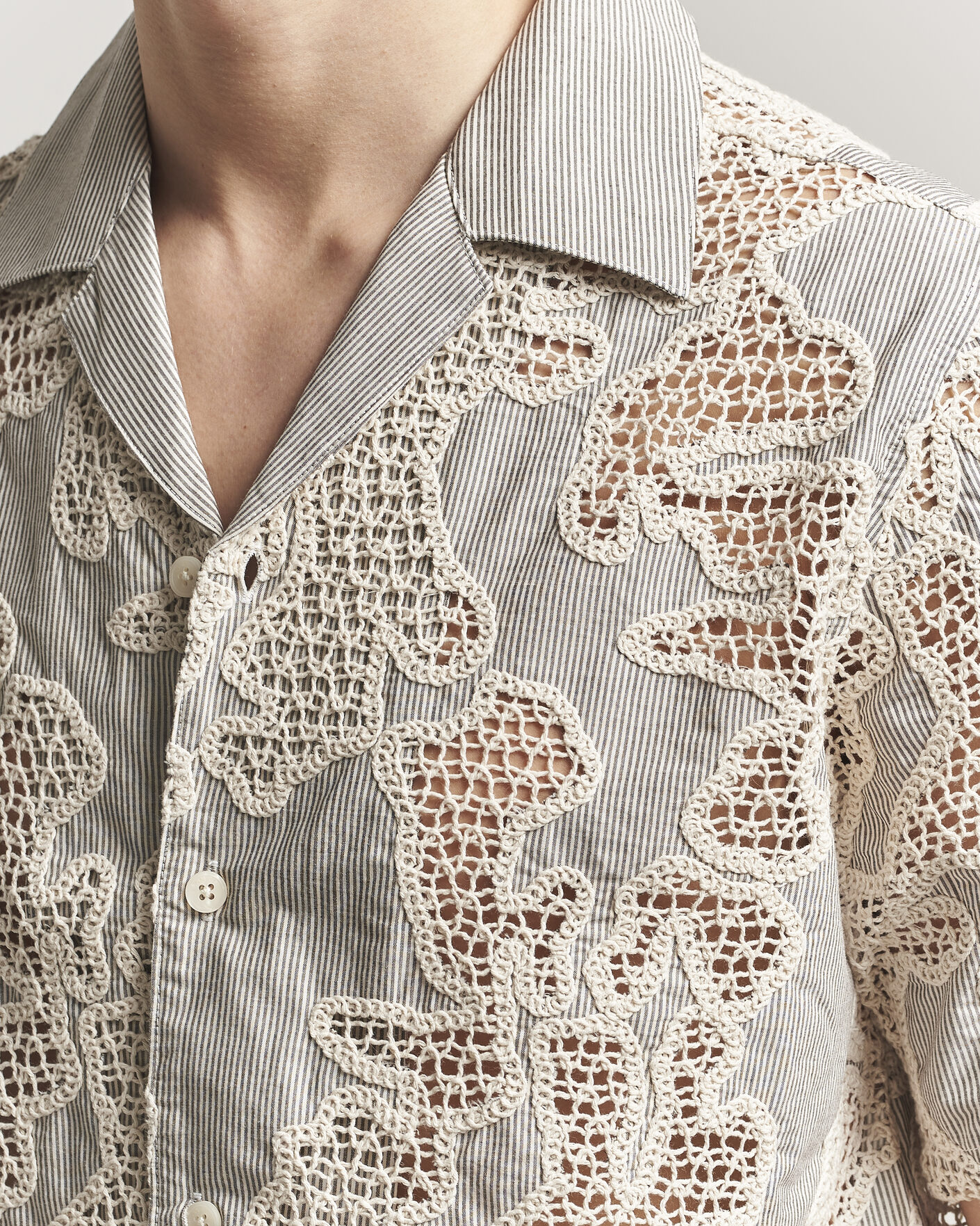 Herre | Skjorter | NN07 | Julio Flower Short Sleeve Shirt Deep Truffle