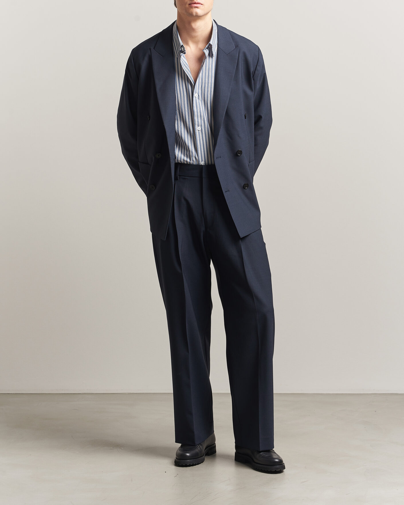 Herre | Blazere & jakker | NN07 | Jordin Summer Wool Double Breasted Blazer Deep Navy