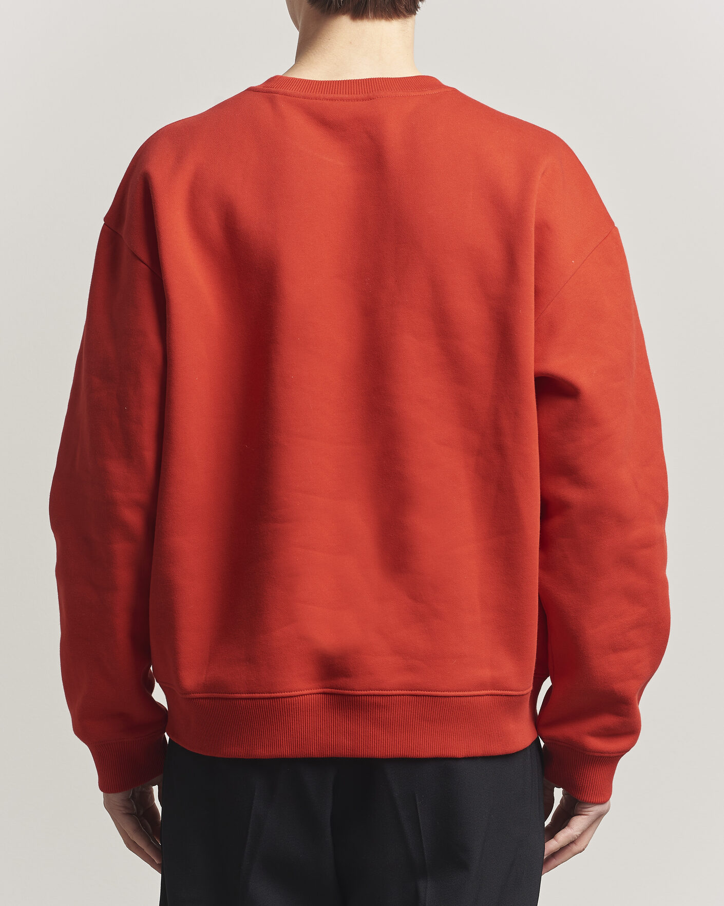 Herre | Trøjer | NN07 | David Embroidered Crew Neck Sweatshirt Chili Red