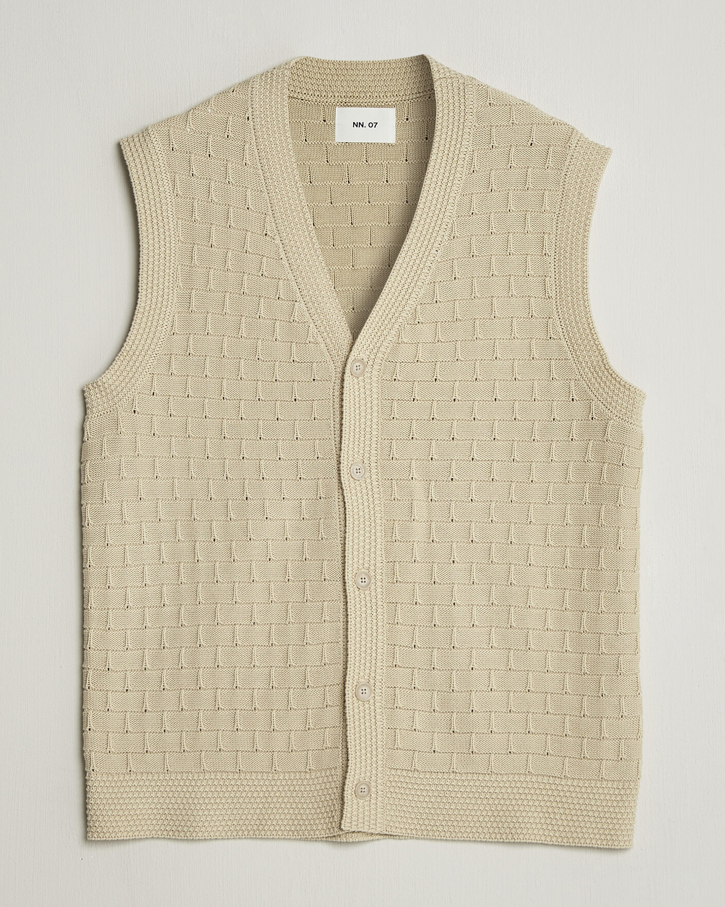 Herre | Trøjer | NN07 | Reece Knitted Vest Ecru