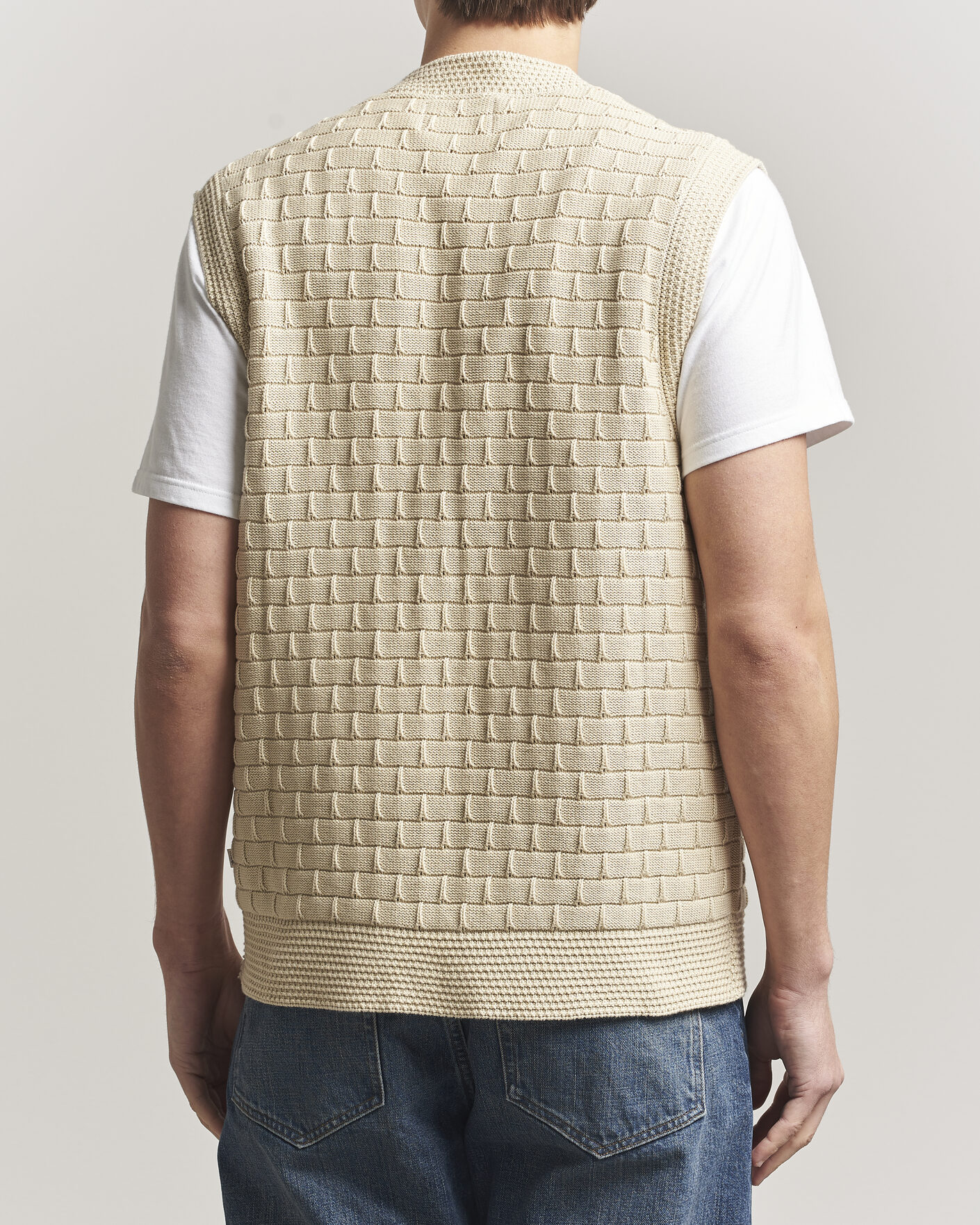 Herre | Trøjer | NN07 | Reece Knitted Vest Ecru