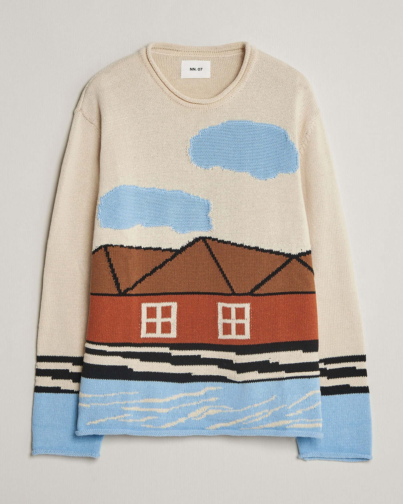 Herre | Trøjer | NN07 | Mikkel Knitted HQ Printed Sweater Multi