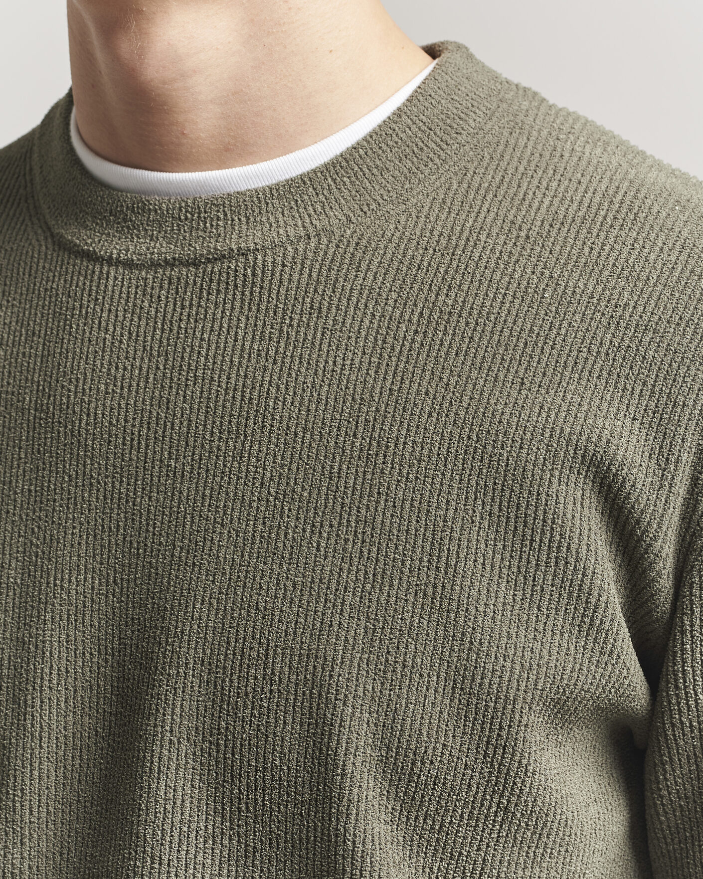 Herre | Trøjer | NN07 | Danny Knitted Sweater Capers Green