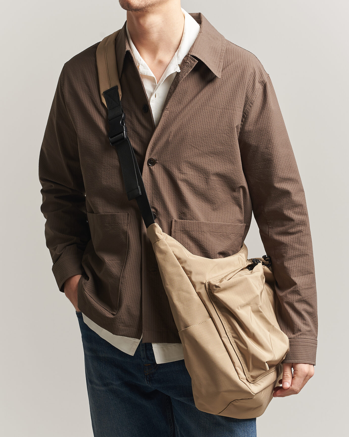 Herre | Tasker | NN07 | Nylon Ripstop Messenger Bag Desert Khaki