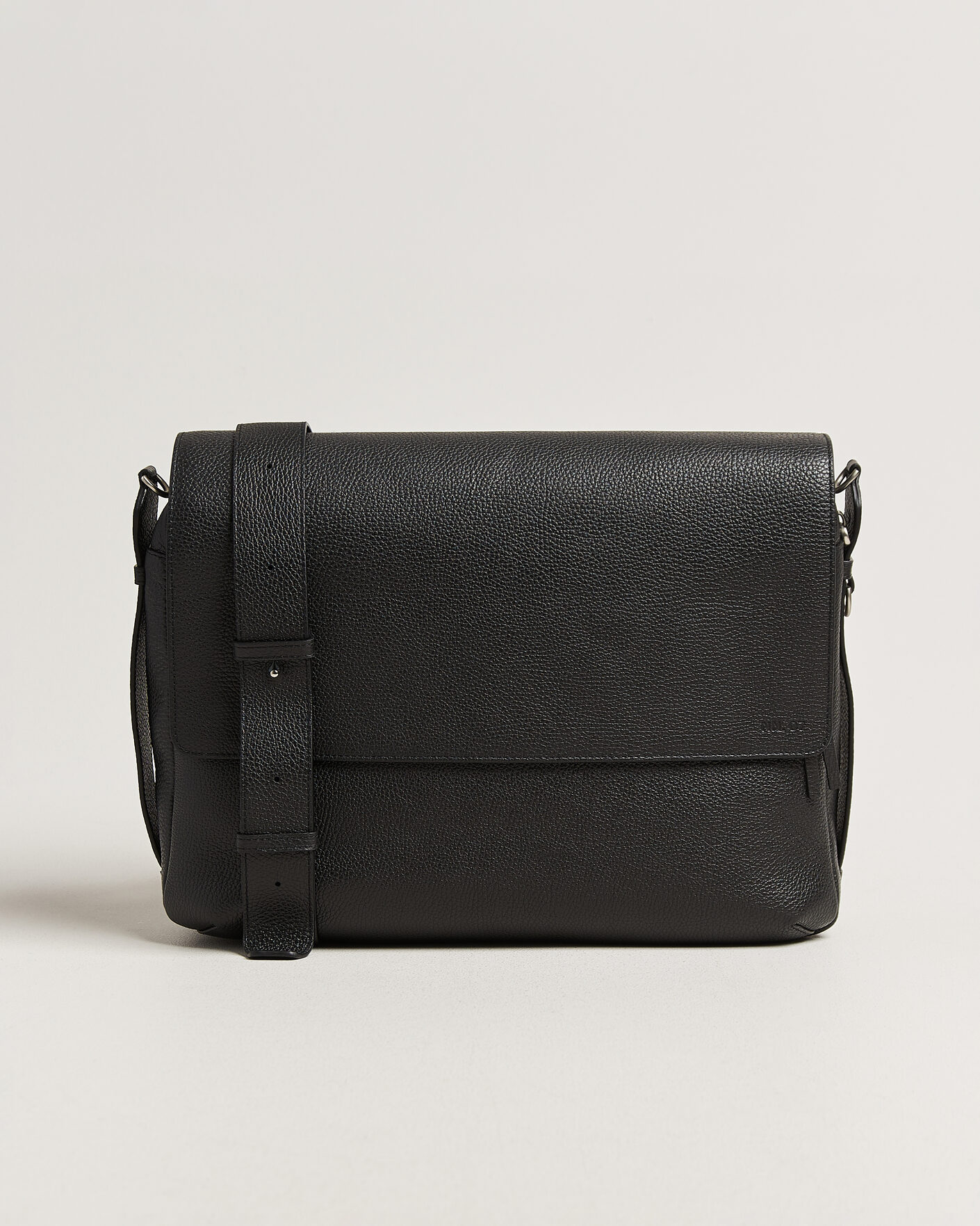 Herre | Tasker | NN07 | Port Satchel Grained Leather Briefcase Black