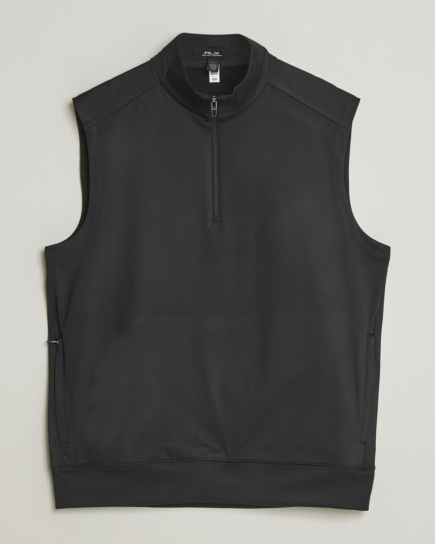 Herre | Veste | RLX Ralph Lauren | Half-Zip Luxury Jersey Vest Polo Black