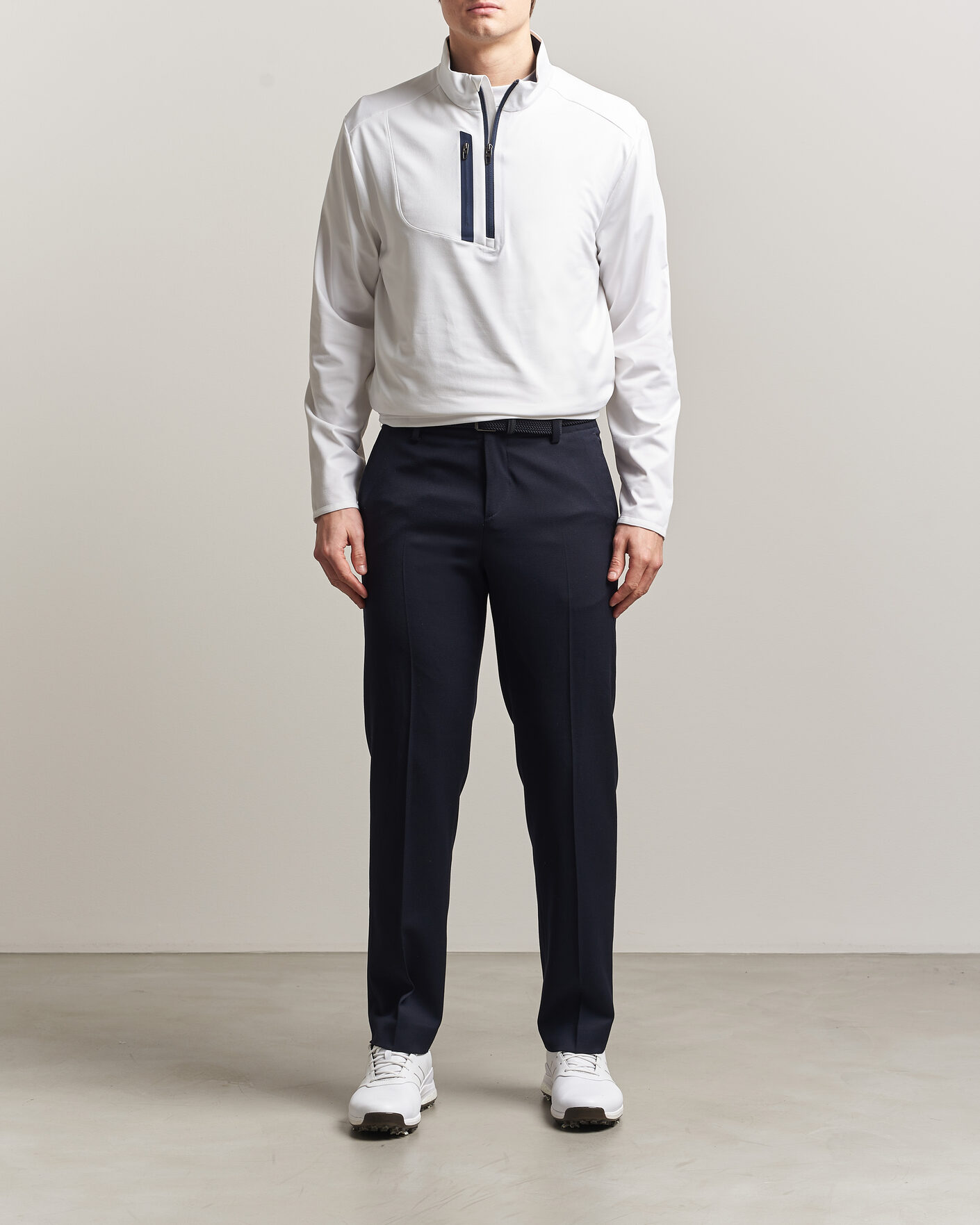 Herre | Golftøj | RLX Ralph Lauren | Luxury Jersey Half Zip Ceramic White