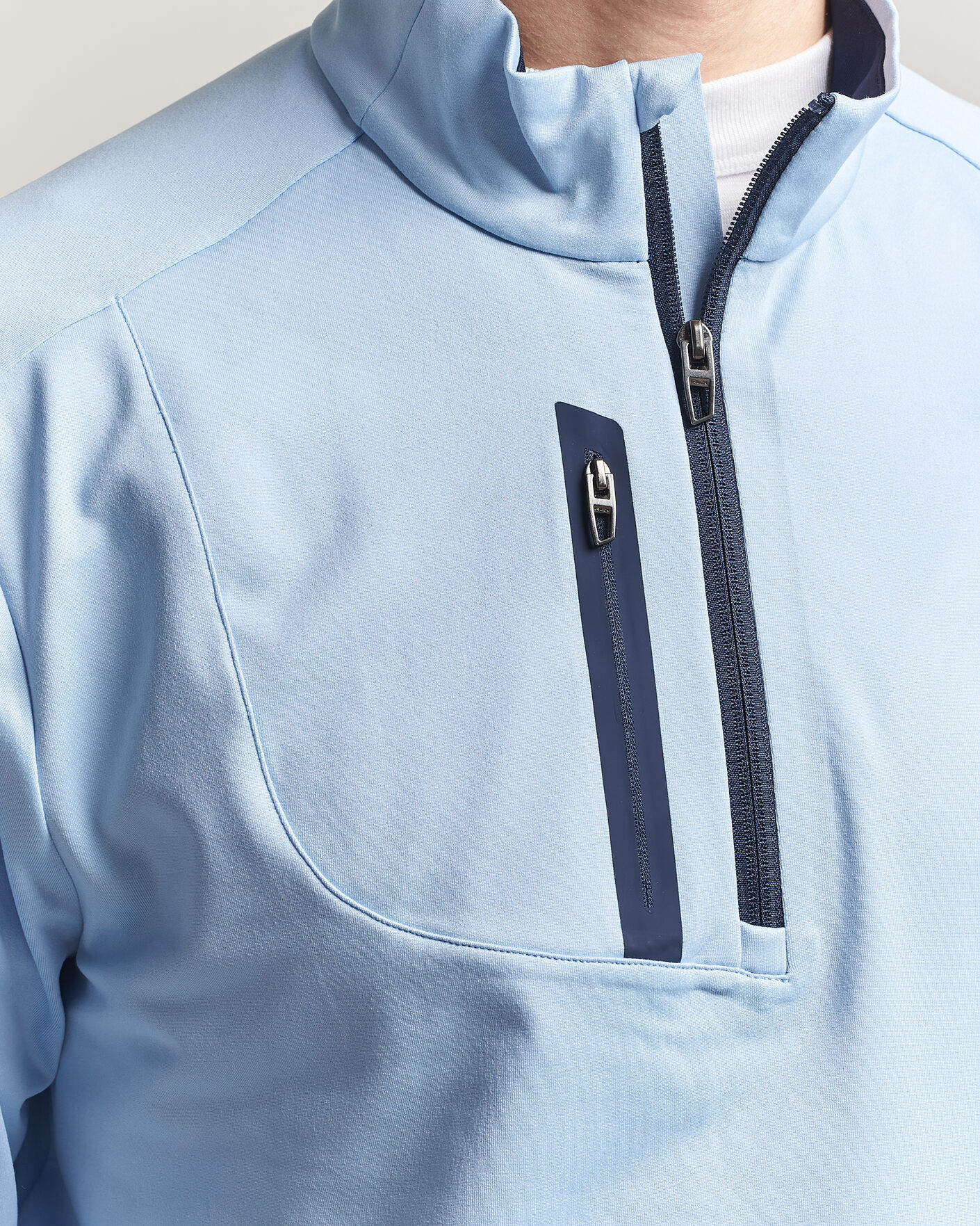 Herre | Trøjer | RLX Ralph Lauren | Luxury Jersey Half Zip Office Blue