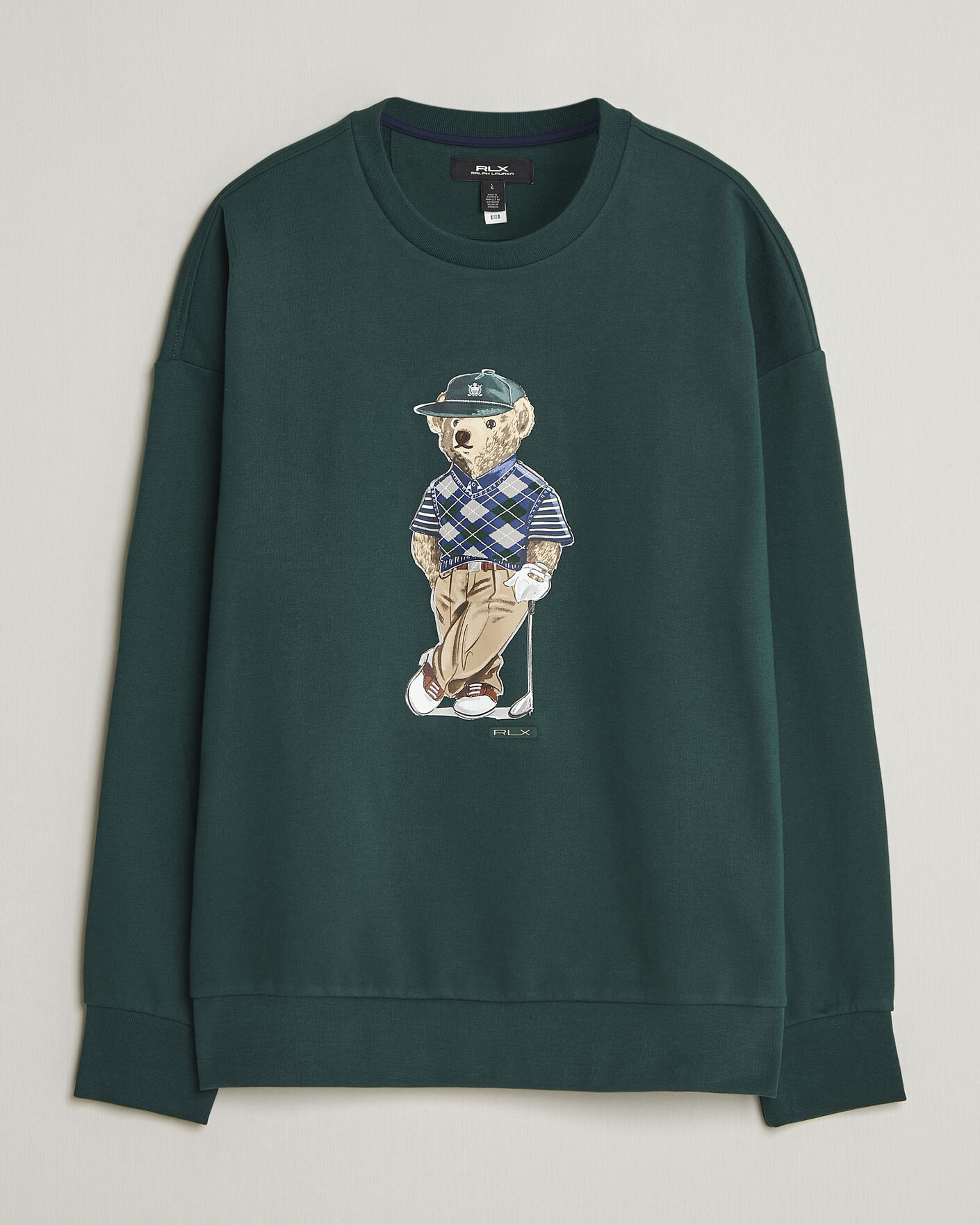 Herre | Trøjer | RLX Ralph Lauren | Loopback Terry Bear Sweatshirt Moss Agate