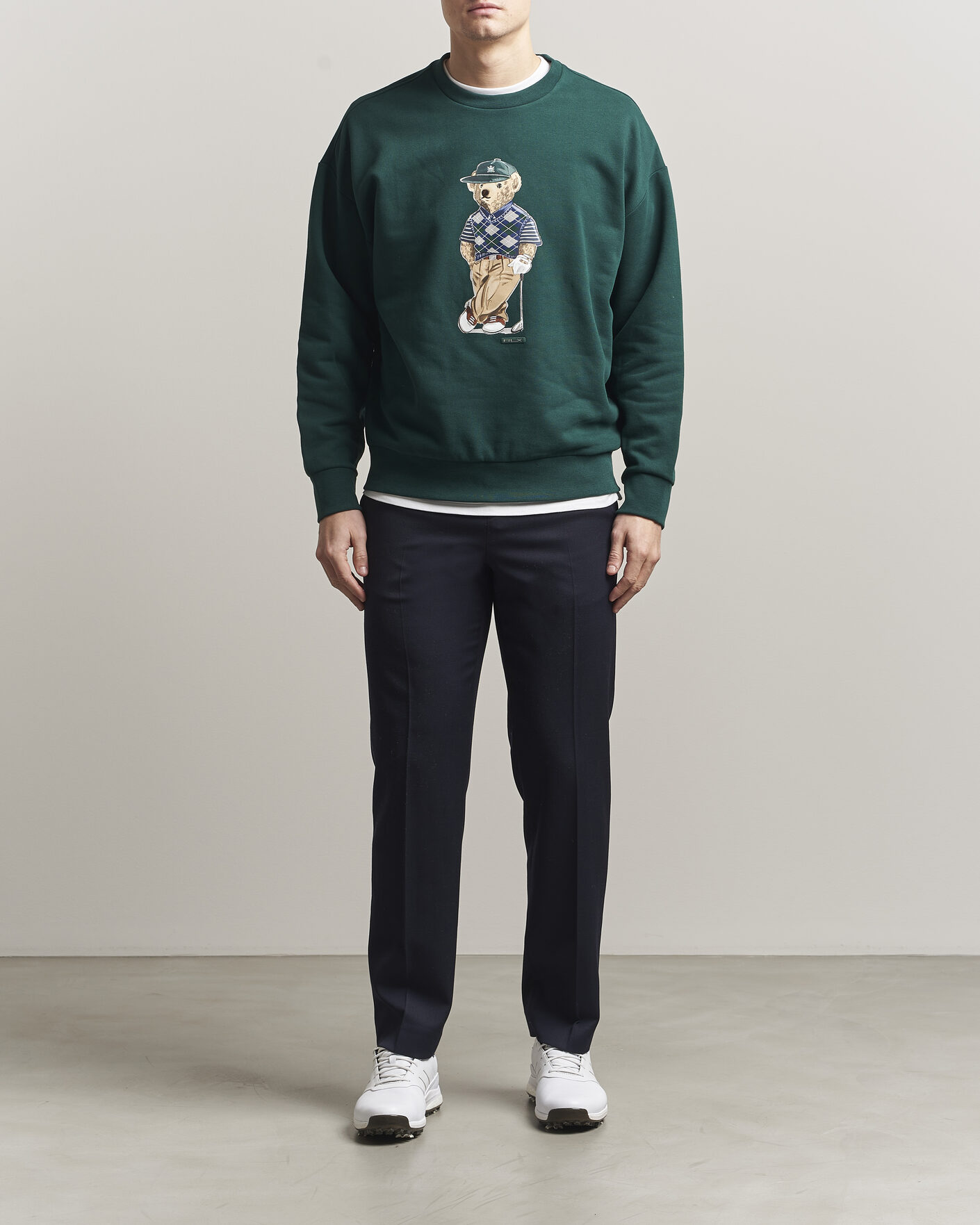Herre | Trøjer | RLX Ralph Lauren | Loopback Terry Bear Sweatshirt Moss Agate