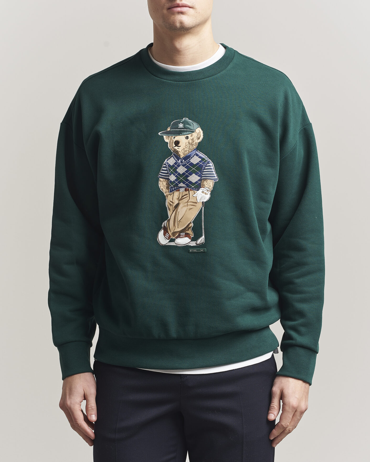 Herre | Trøjer | RLX Ralph Lauren | Loopback Terry Bear Sweatshirt Moss Agate