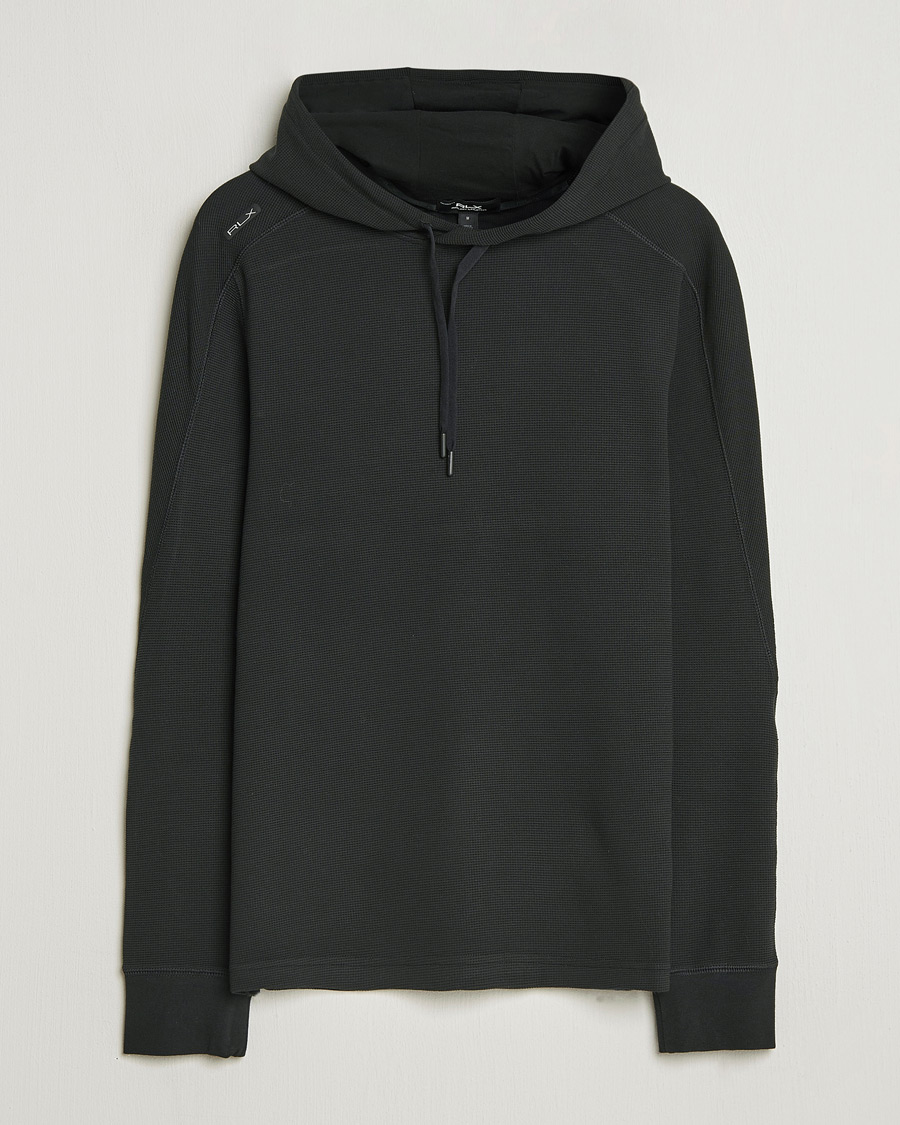 Herre | Trøjer | RLX Ralph Lauren | Tech Waffle Hoodie Polo Black