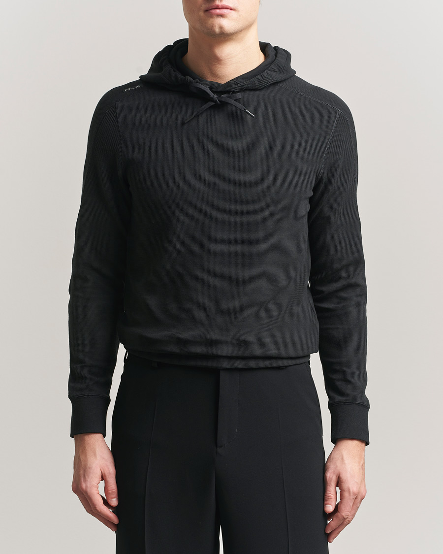 Herre | Trøjer | RLX Ralph Lauren | Tech Waffle Hoodie Polo Black