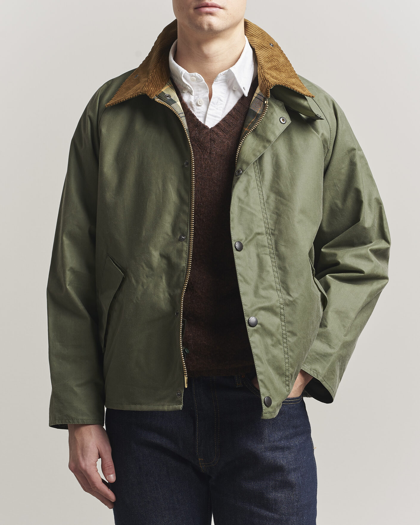 Herre | Jakker | Barbour Heritage | Oversize Transport Wax Jacket Light Moss