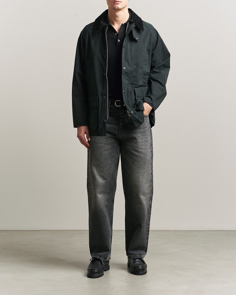 Herre | Jakker | Barbour Heritage | Oversized Peached Bedale Jacket Black