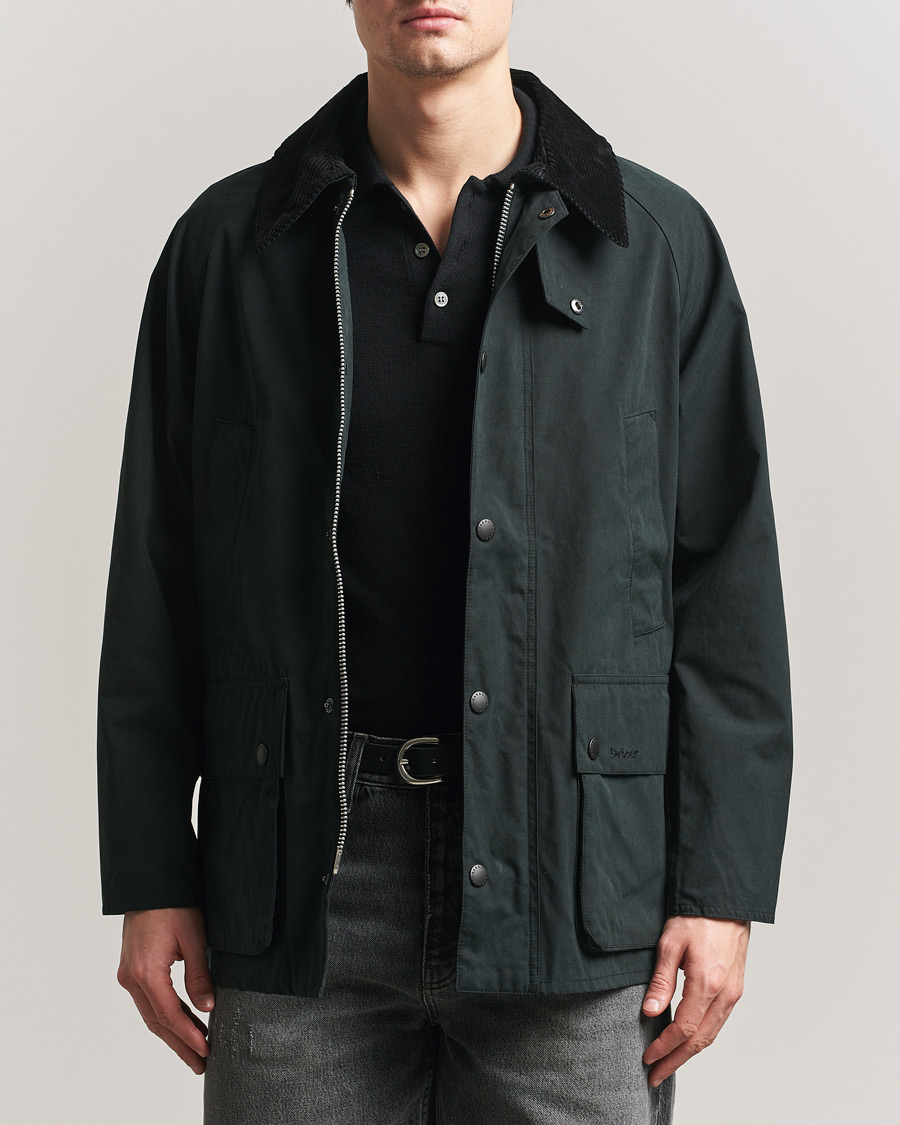 Herre | Jakker | Barbour Heritage | Oversized Peached Bedale Jacket Black