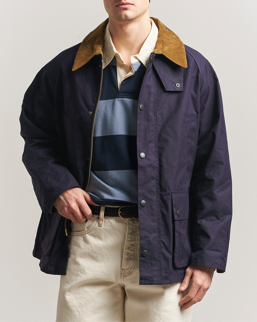 Herre | Jakker | Barbour Heritage | Oversized Bedale Cotton Jacket Dark Indigo