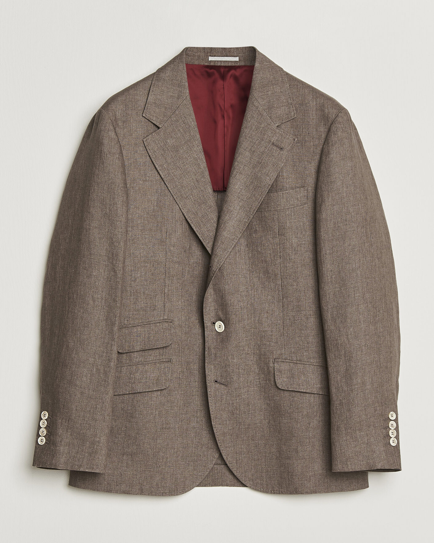 Herre | Blazere & jakker | Brunello Cucinelli | Linen Blazer Dark Brown