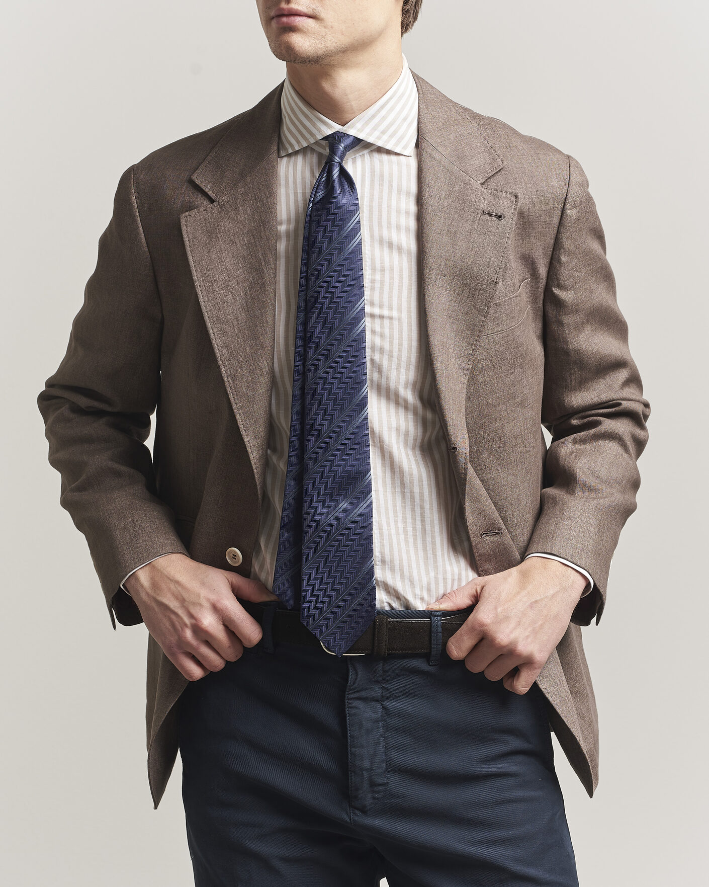 Herre | Blazere & jakker | Brunello Cucinelli | Linen Blazer Dark Brown