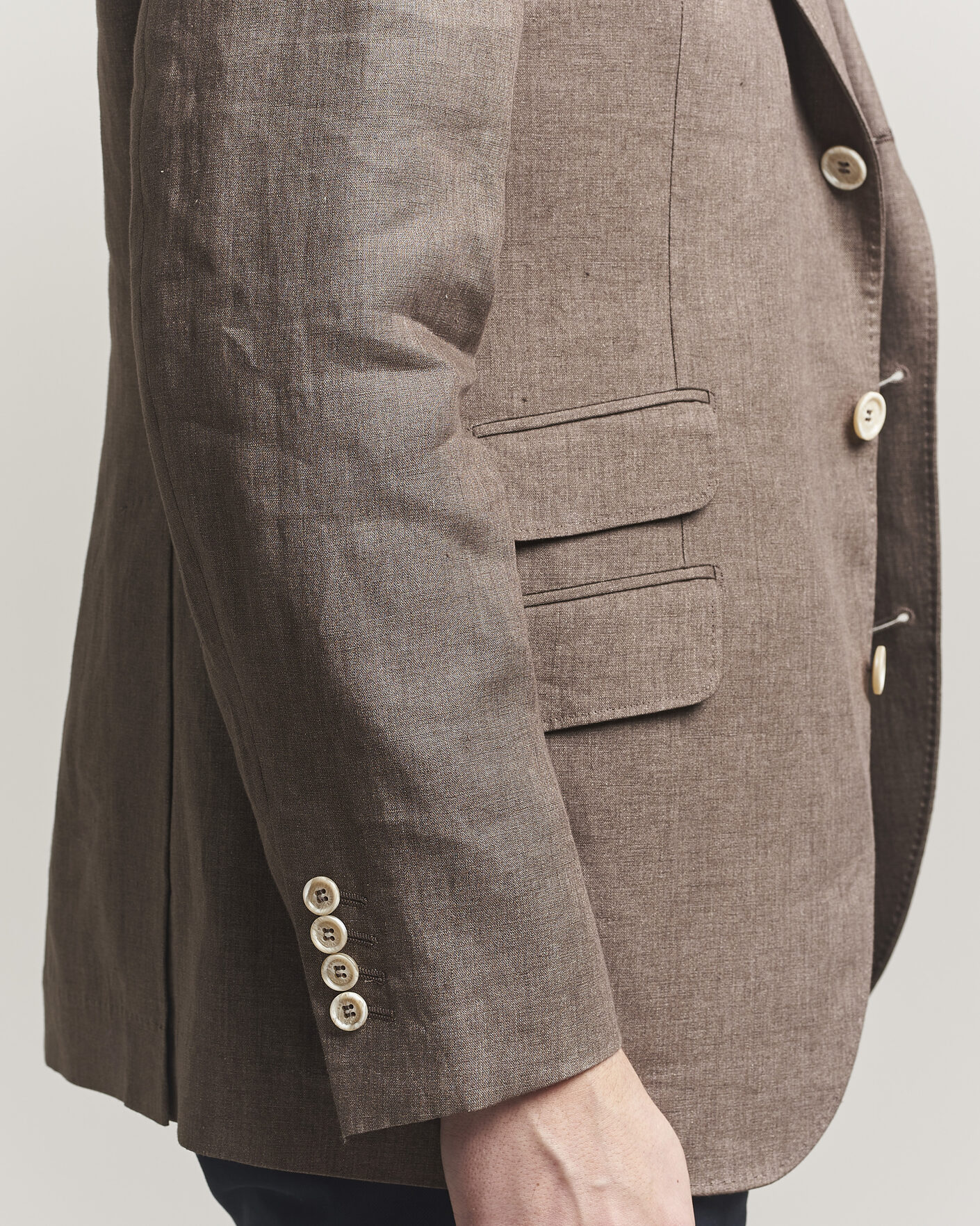 Herre | Blazere & jakker | Brunello Cucinelli | Linen Blazer Dark Brown