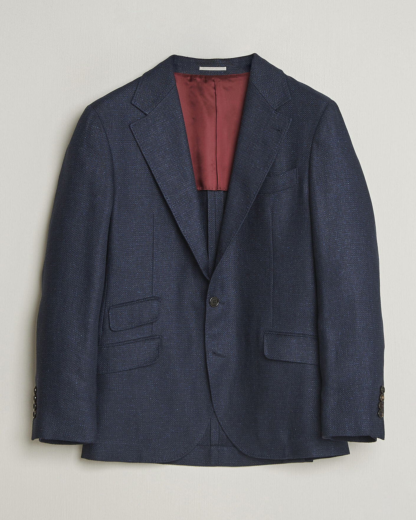Herre | Blazere & jakker | Brunello Cucinelli | Linen/Silk Hopsack Blazer Navy