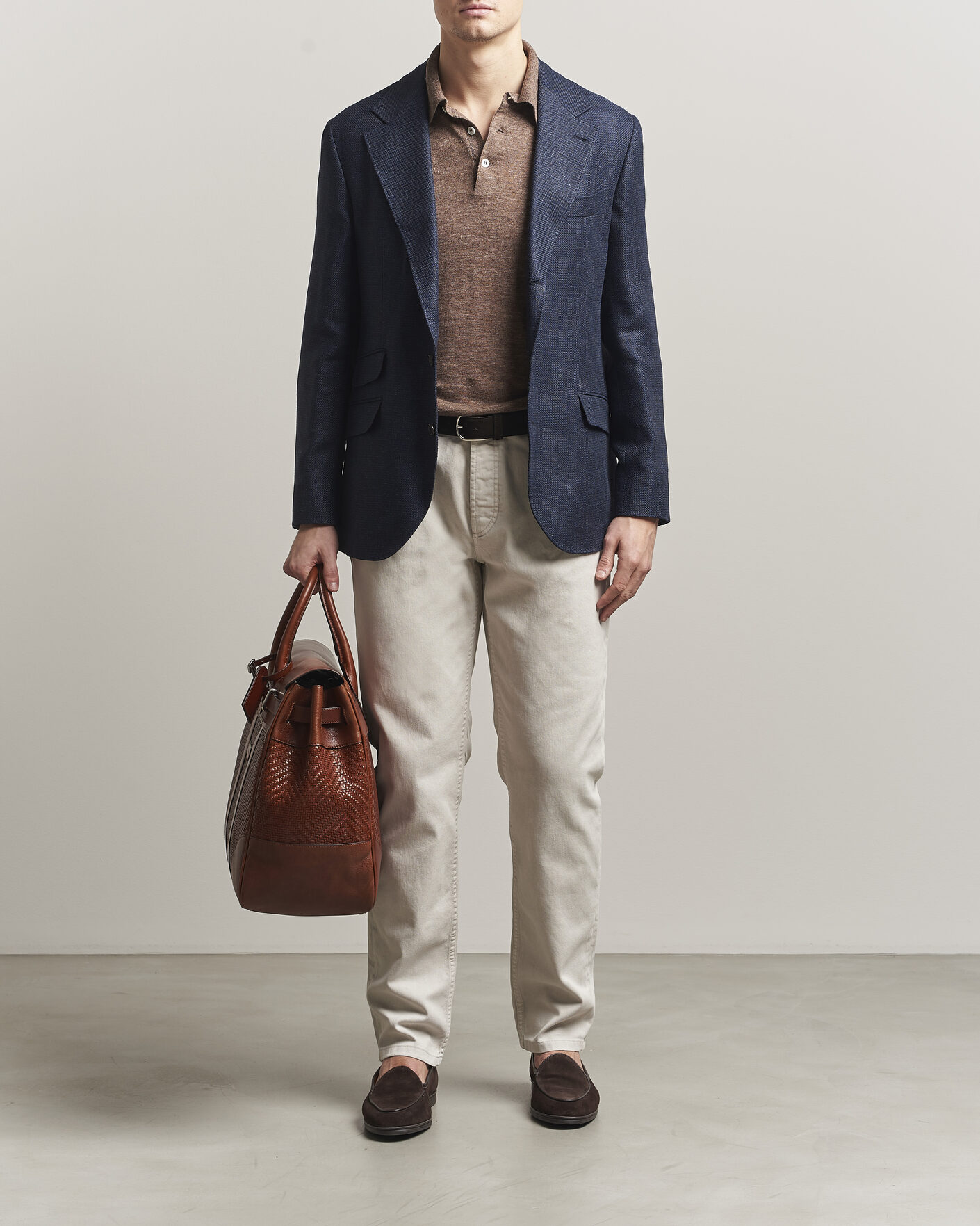 Herre | Blazere & jakker | Brunello Cucinelli | Linen/Silk Hopsack Blazer Navy