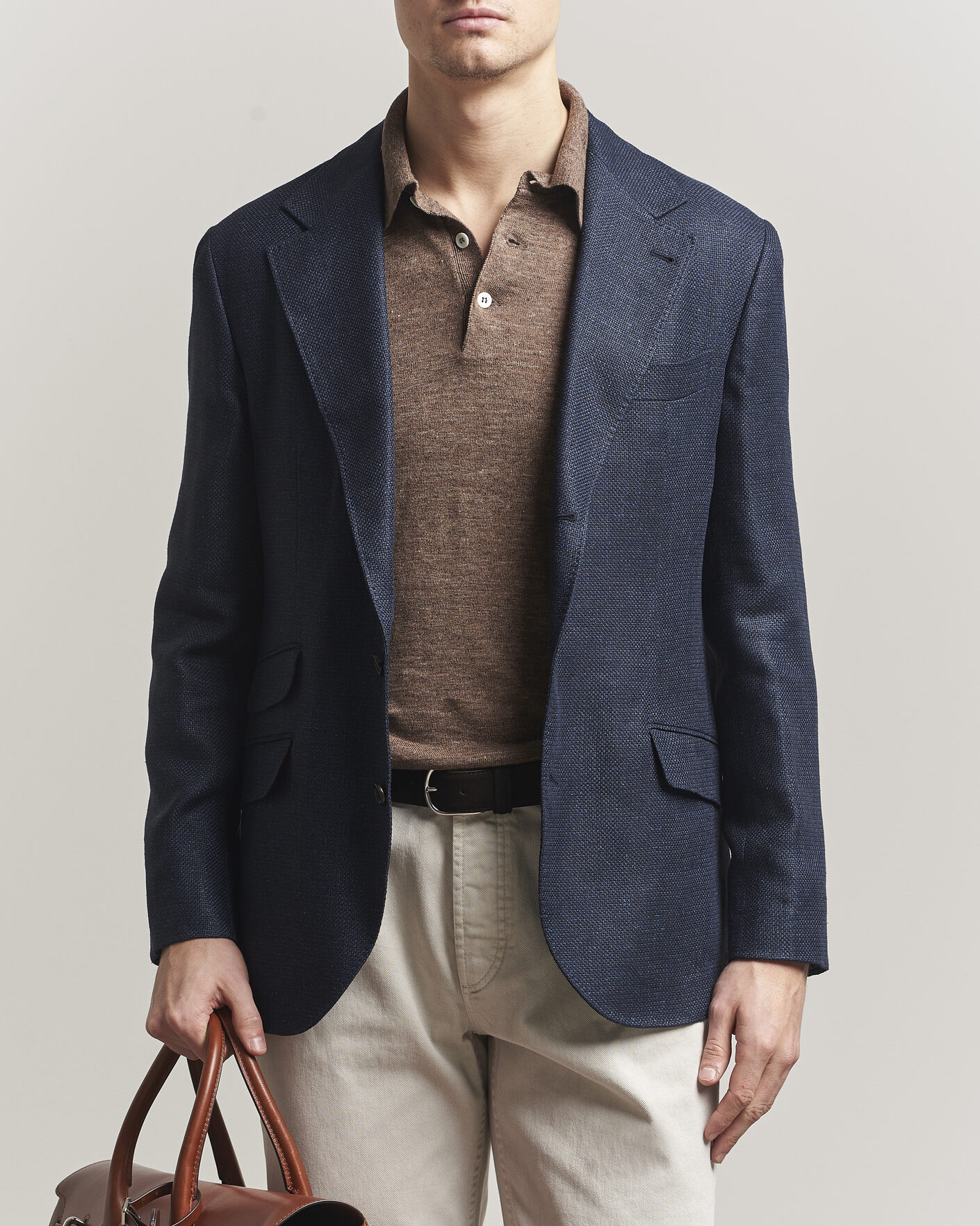 Herre | Blazere & jakker | Brunello Cucinelli | Linen/Silk Hopsack Blazer Navy