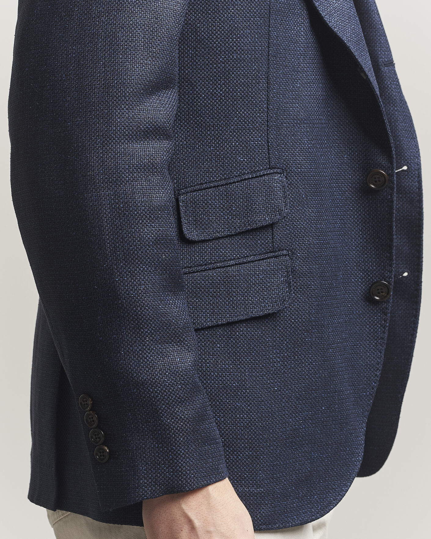 Herre | Blazere & jakker | Brunello Cucinelli | Linen/Silk Hopsack Blazer Navy