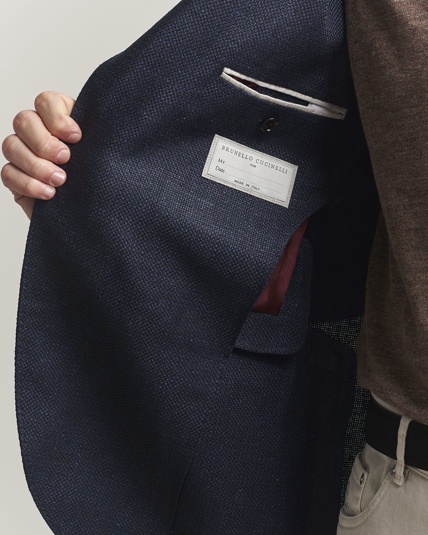 Herre | Blazere & jakker | Brunello Cucinelli | Linen/Silk Hopsack Blazer Navy