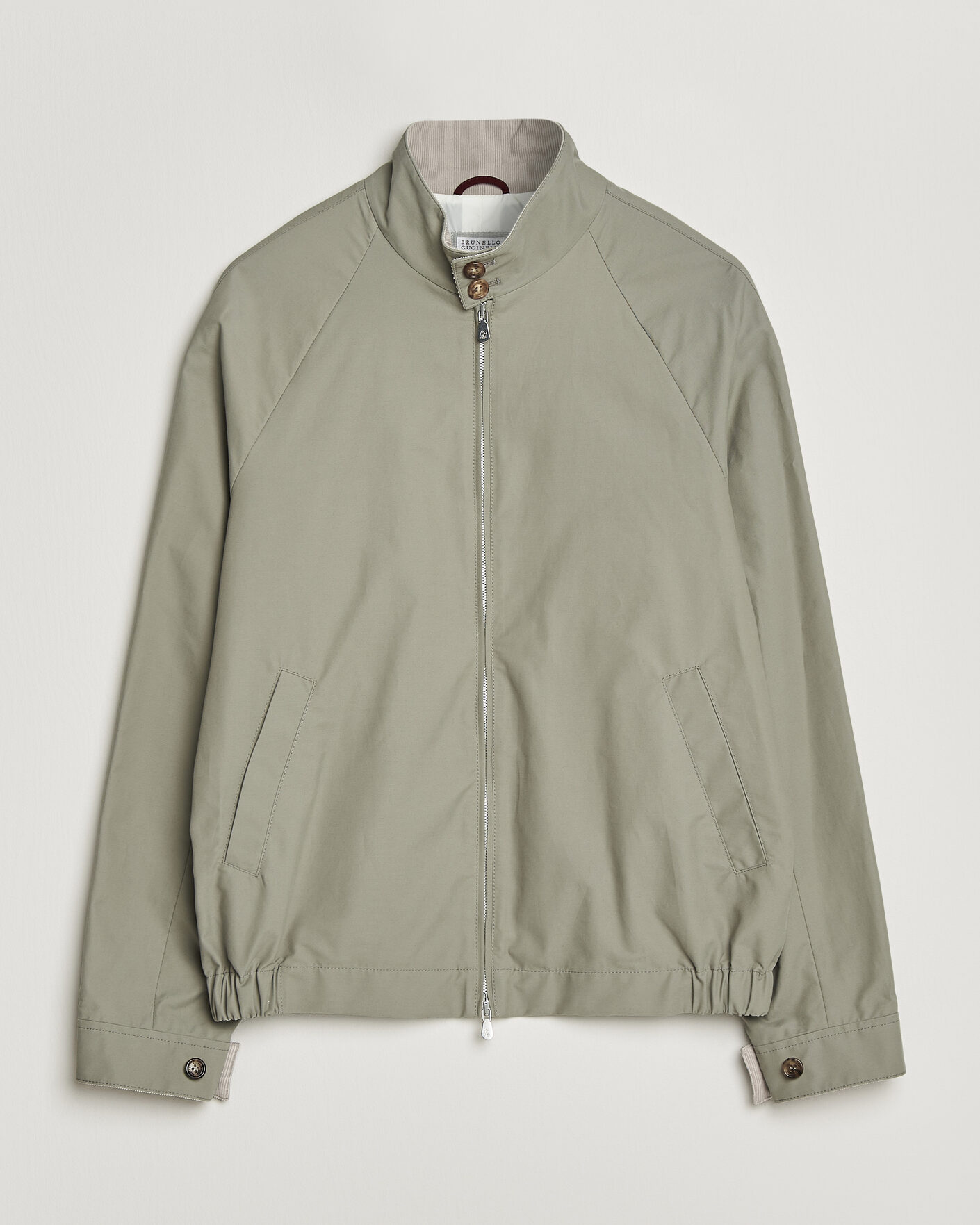 Herre | Jakker | Brunello Cucinelli | Raglan Harrington Jacket Olive