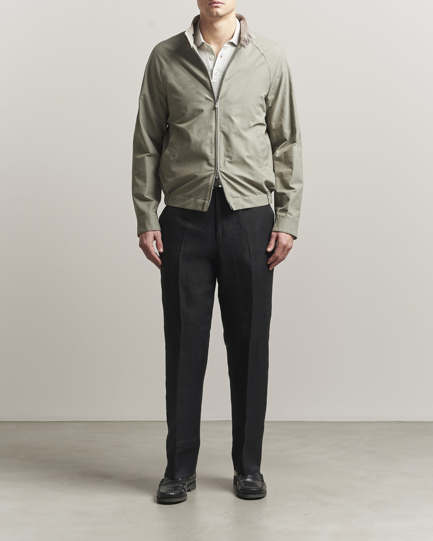 Herre | Jakker | Brunello Cucinelli | Raglan Harrington Jacket Olive